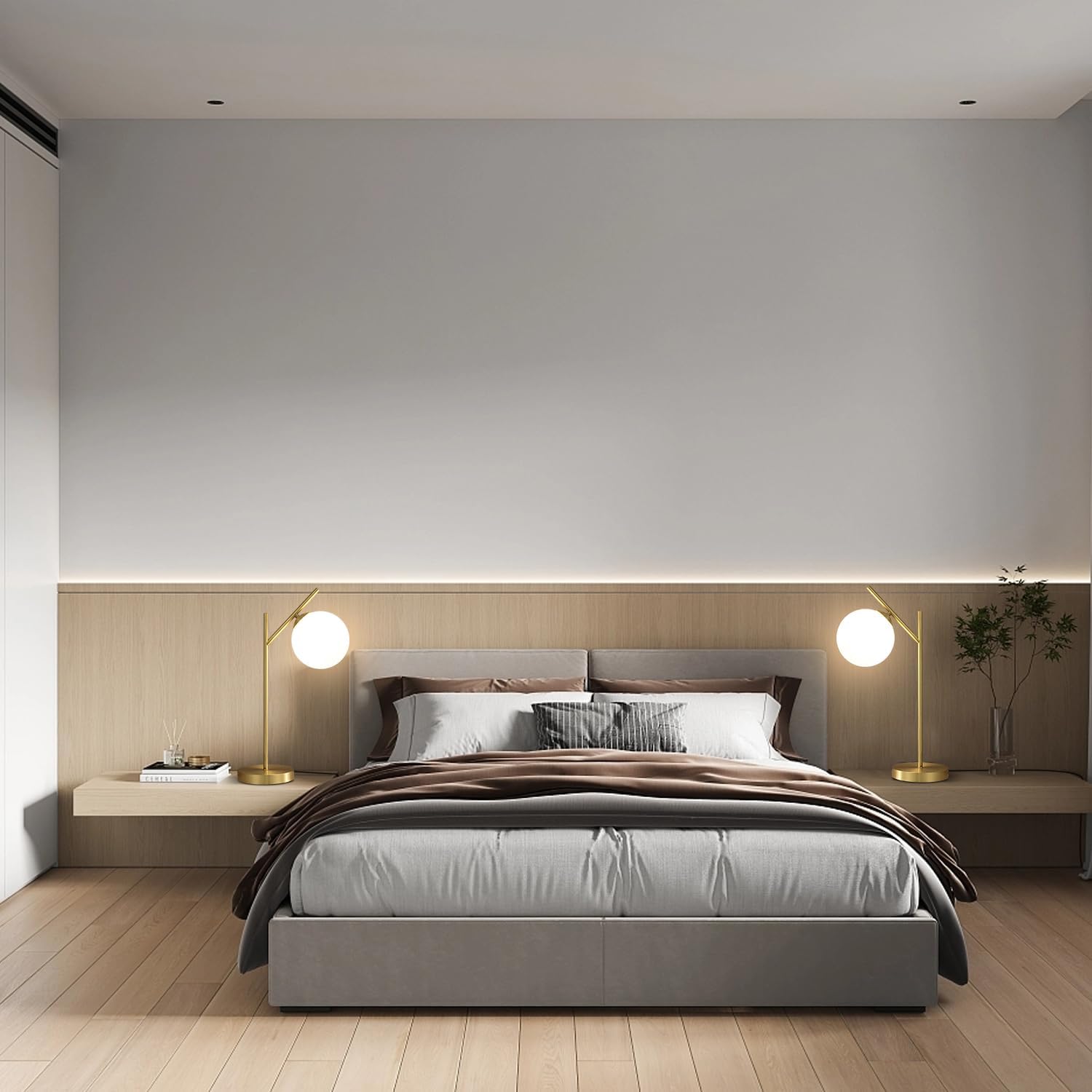 Veioza Abajur Nordic Style  Golden Branch