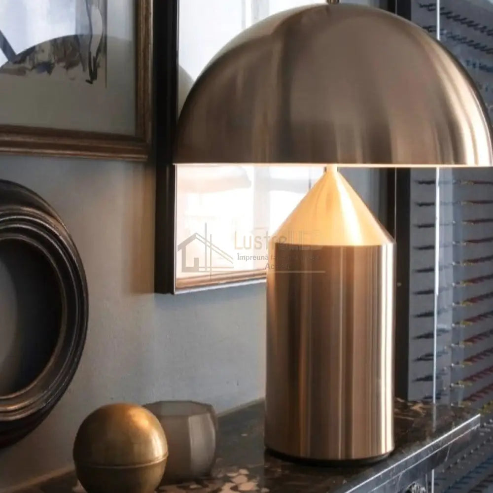 Veioza Luxury Gold Mushroom lustreled.ro