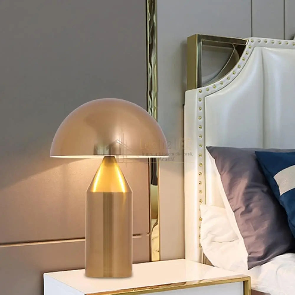 Veioza Luxury Gold Mushroom lustreled.ro
