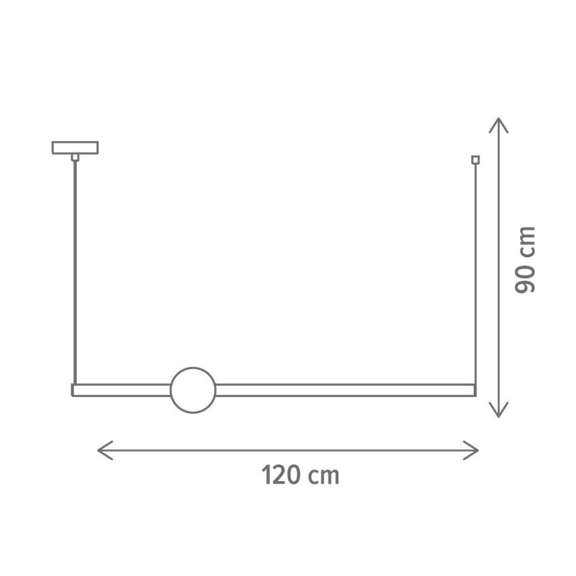 Lustra LED Liniara Unique Veros 8W Gold 120CM Echivalent 75W