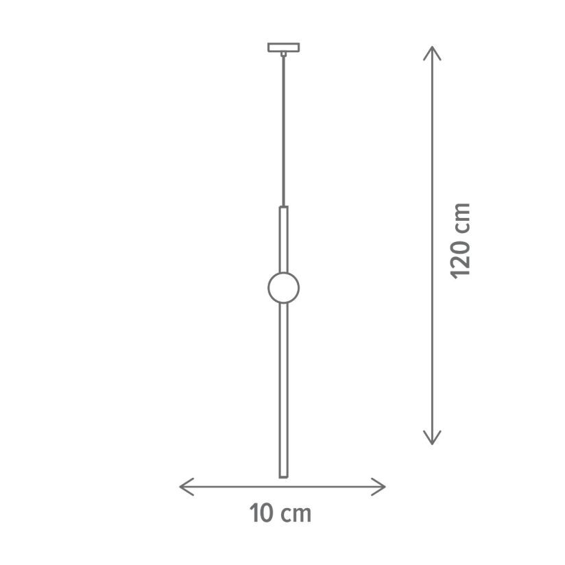 Lustra LED Liniara Unique Veros 8W Gold 120CM Echivalent 75W