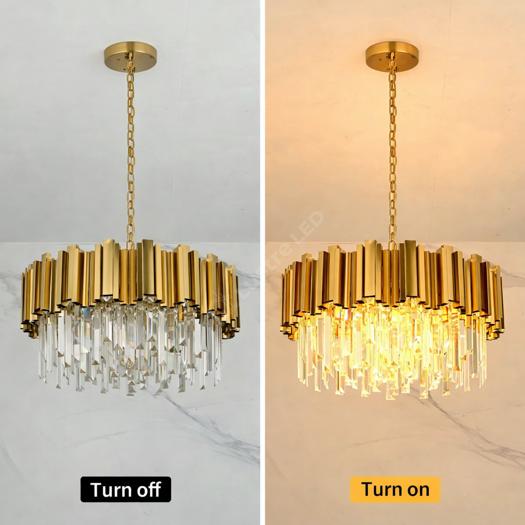 Candelabru Cristal GLORY GOLD 600mm