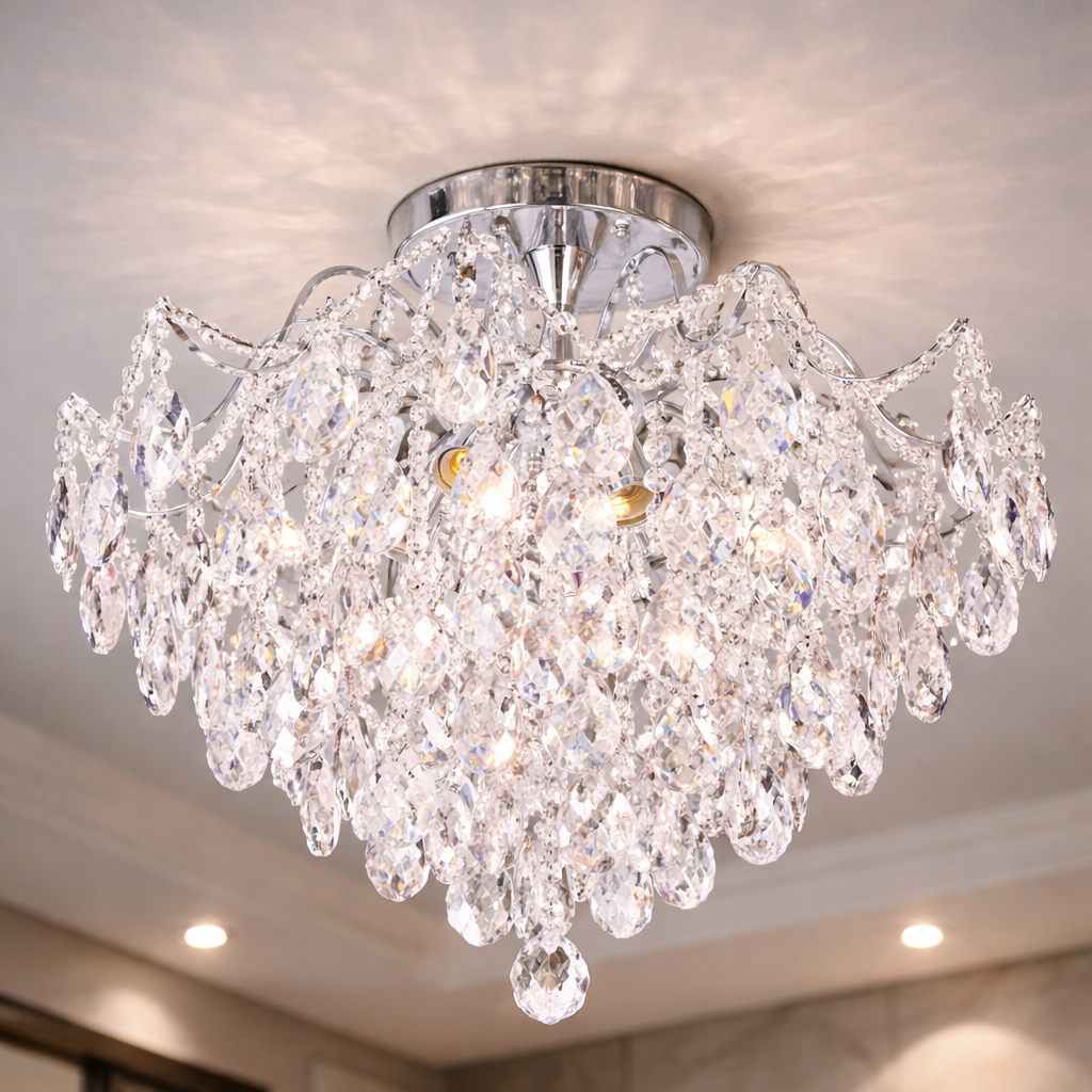 Candelabru Cristal PARIS SILVER