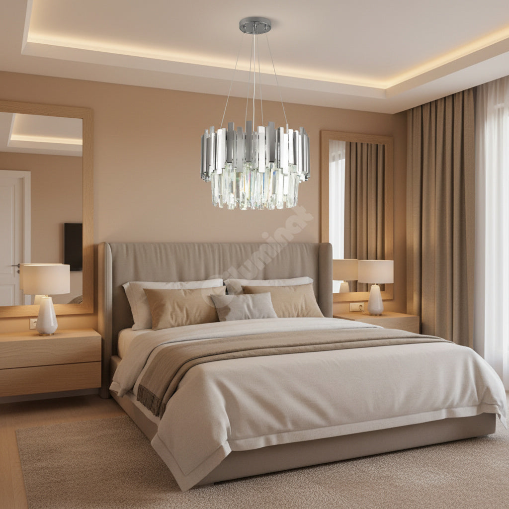 Candelabru Cristal SILVER RAVEN 40cm