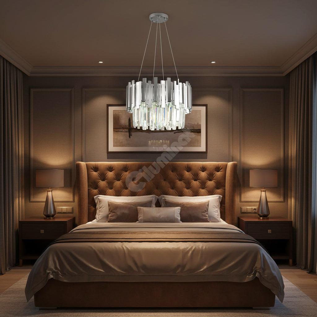 Candelabru Cristal SILVER RAVEN 40cm