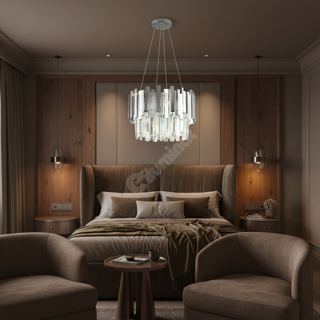 Candelabru Cristal SILVER RAVEN 40cm