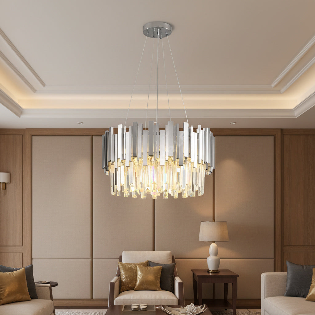 Candelabru Cristal SILVER RAVEN 50cm