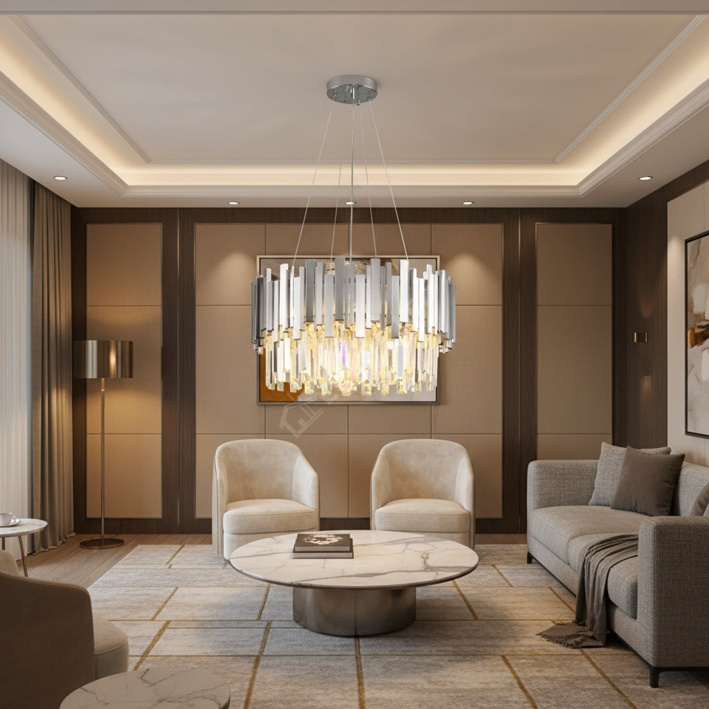 Candelabru Cristal SILVER RAVEN 50cm