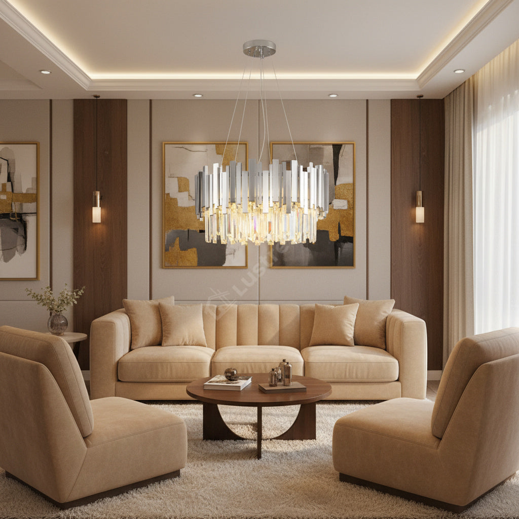 Candelabru Cristal SILVER RAVEN 50cm