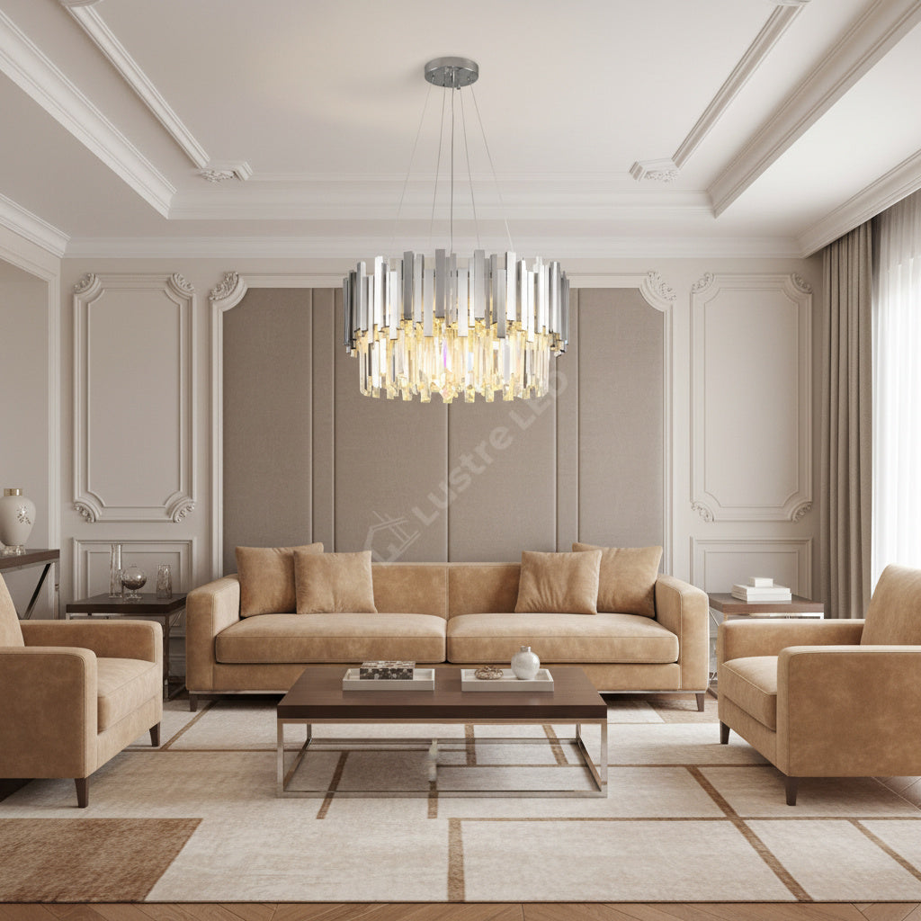 Candelabru Cristal SILVER RAVEN 50cm