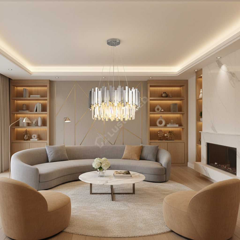 Candelabru Cristal SILVER RAVEN 50cm