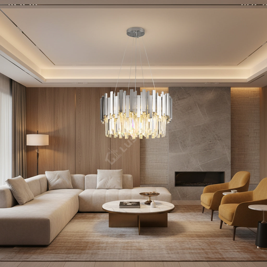 Candelabru Cristal SILVER RAVEN 50cm