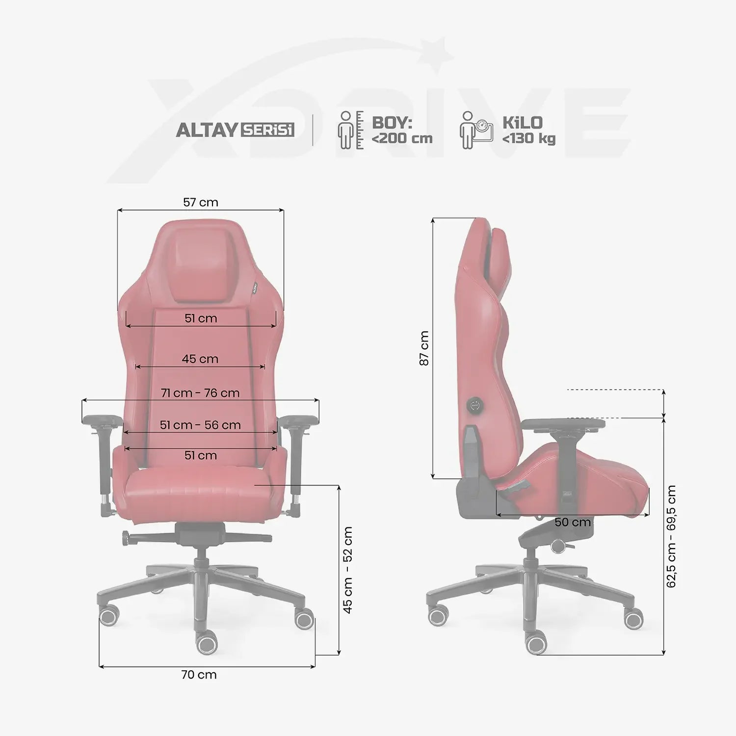 Scaun de Birou din Piele Reglabil ALTAY Office Burgundy Leather