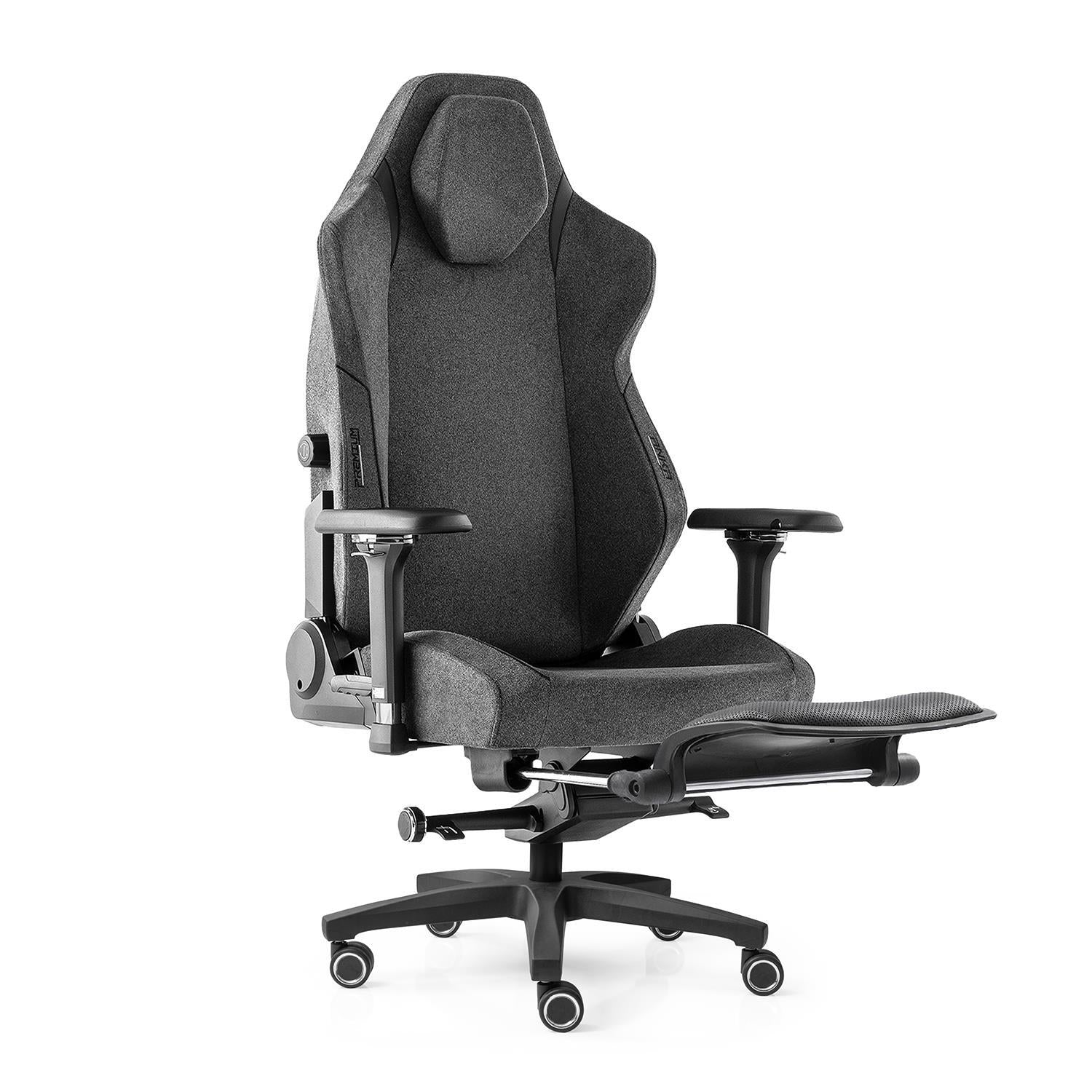 Scaun de Birou Reglabil Anka Office Grey Fabric cu Suport Picioare