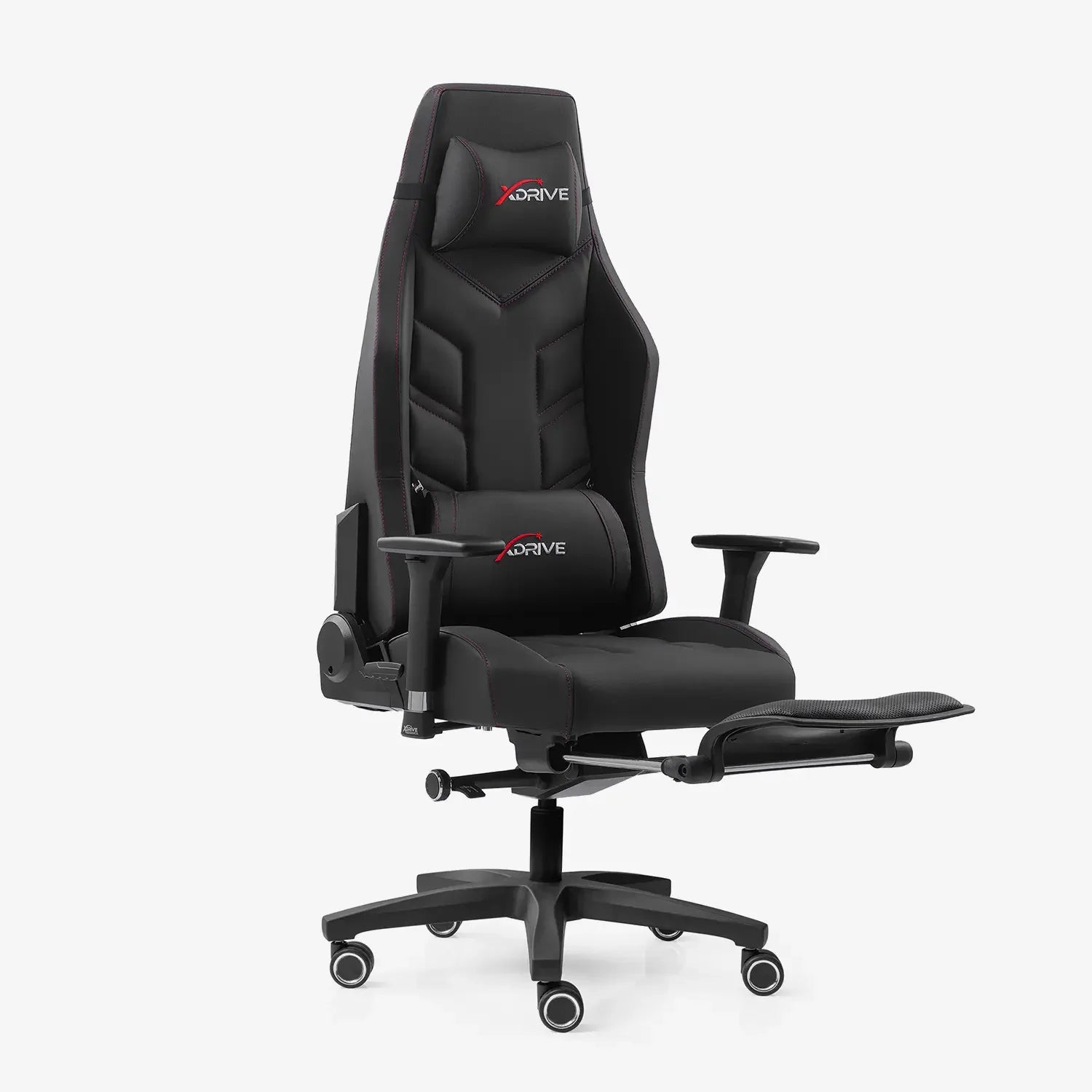 Scaun de Gaming Reglabil cu Suport Picioare xDrive FIRTINA Black/Black