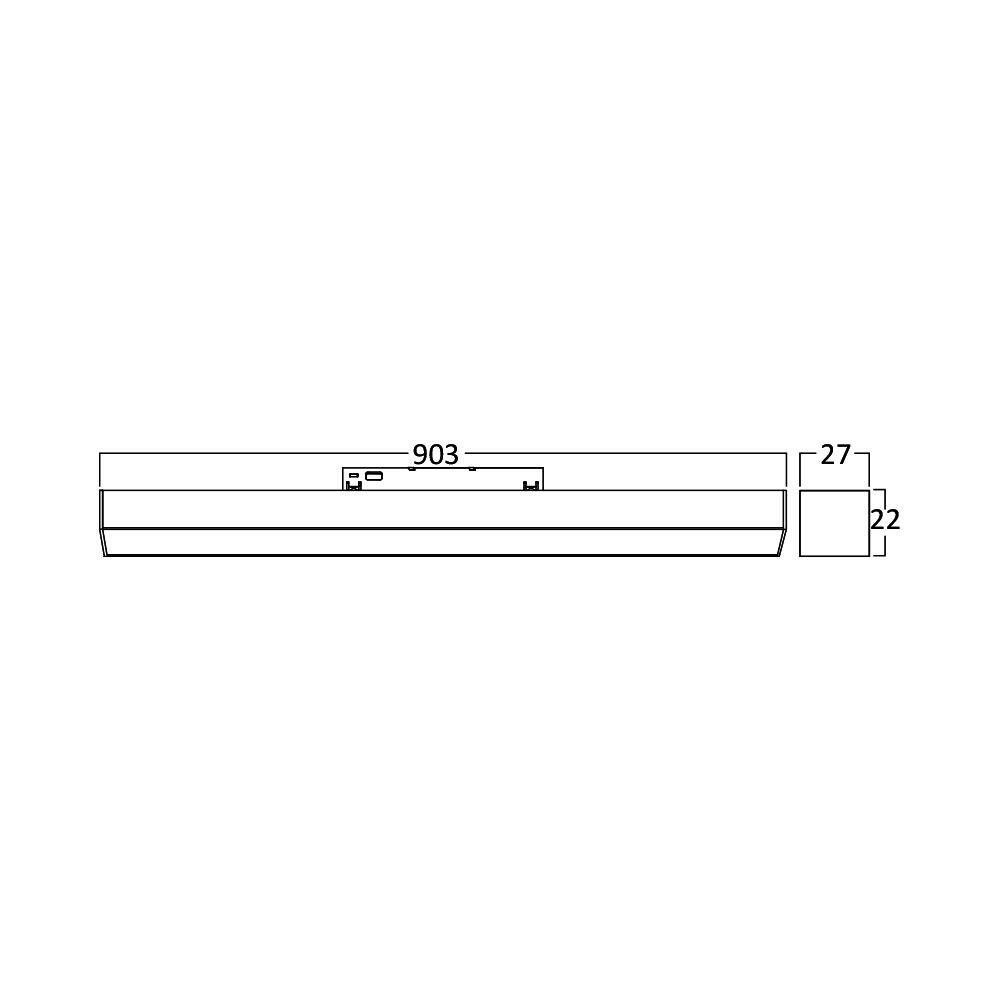 Spot LED Liniar 36W 90cm Magnetic CCT Negru