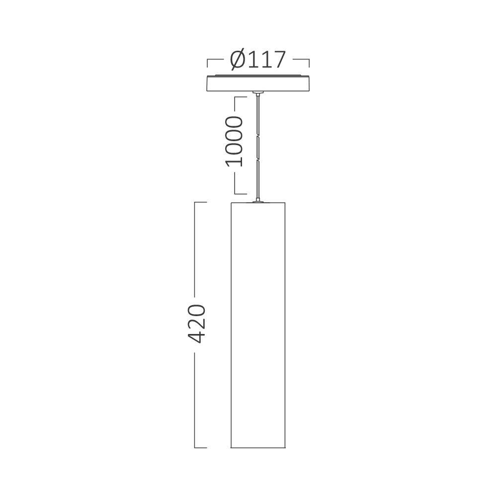 Spot LED 7W Magnetic Pendul Negru 42CM 3 Lumini din Buton