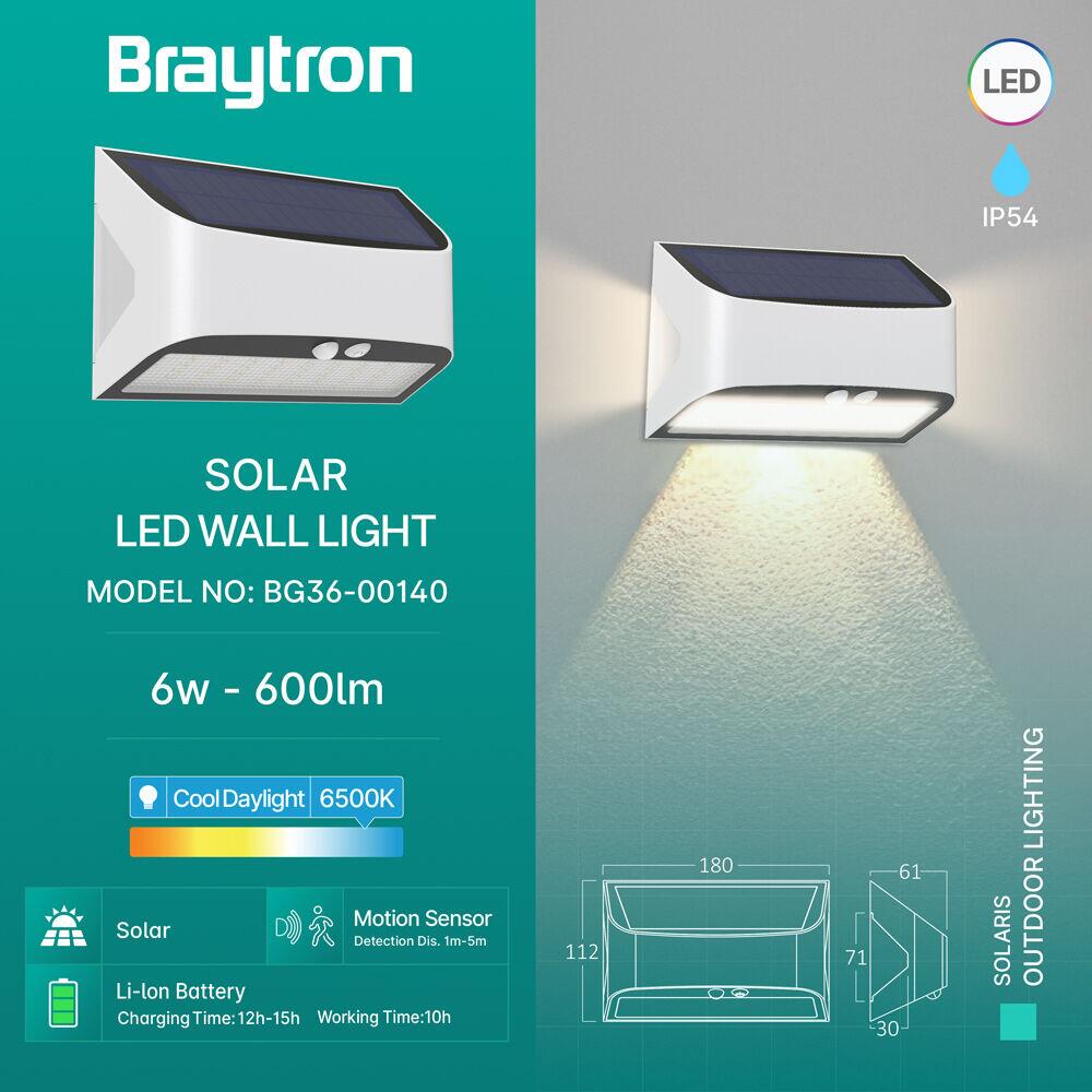 Aplica Solara LED Exterior 6W LITEVAULT SENZOR W1B Alba