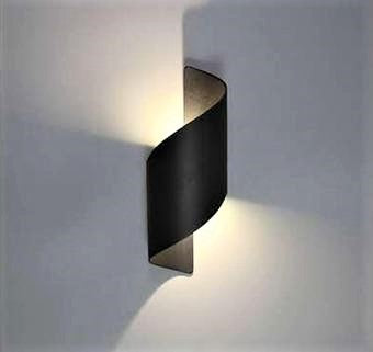 Aplica LED Exterior 10W Spirala Neagra